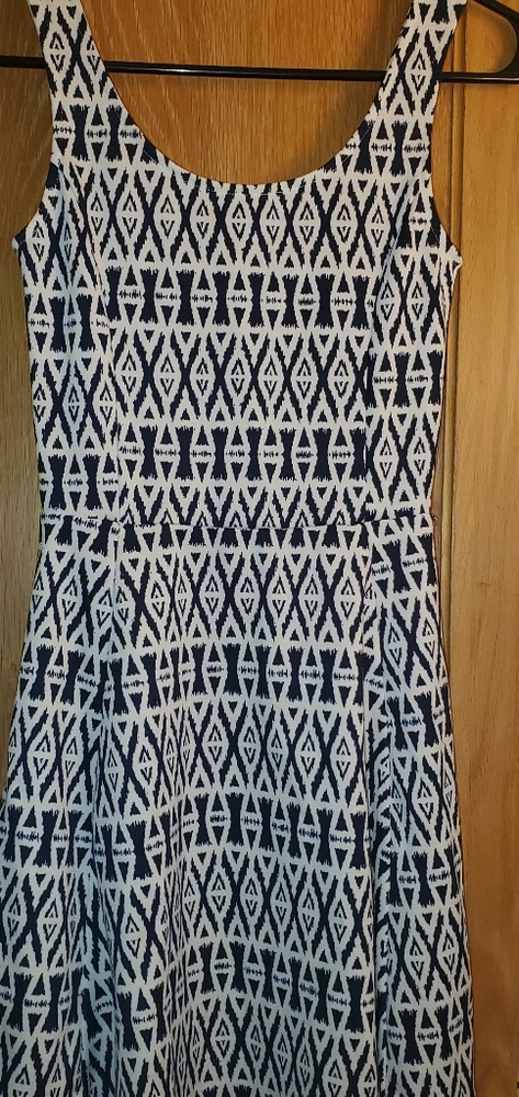 Black and white mini dress